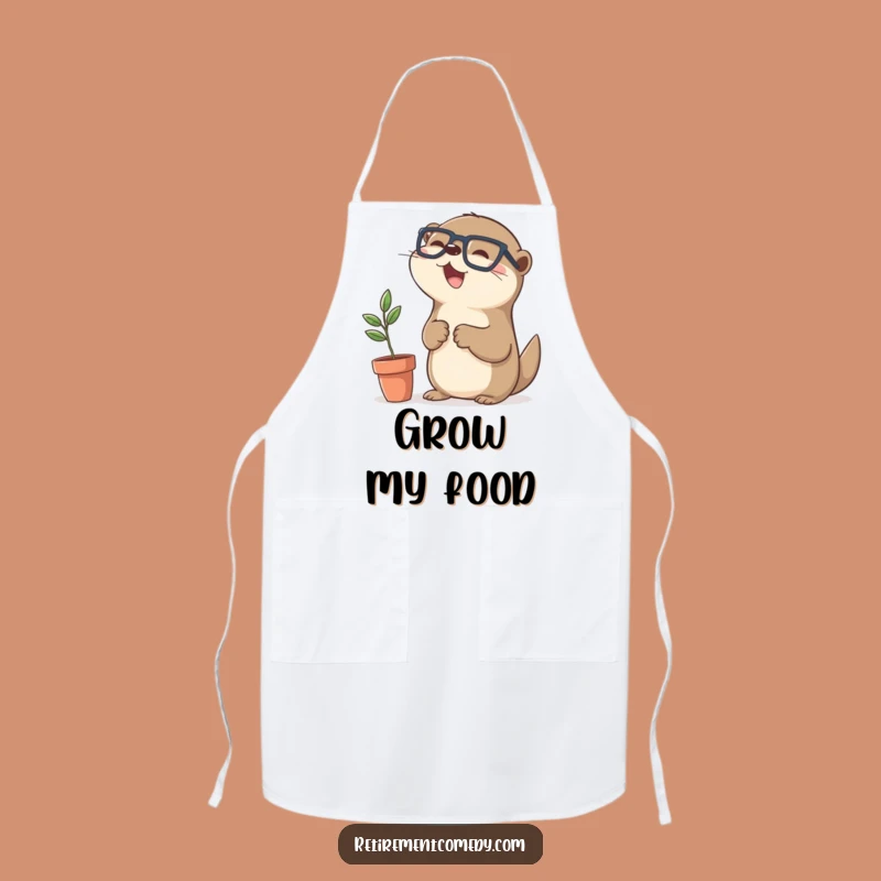 Funny Kawaii Otter Apron: Adorable Kitchen Gift