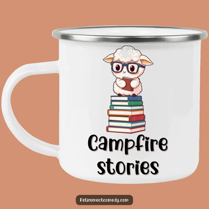 Funny Sheep Camp Mug: Scholarly Rider's Outdoor Funny Gift