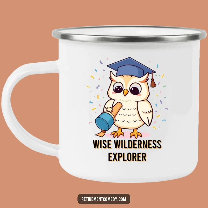 Funny Kawaii Owl Graduation Camping Mug: Outdoor Celebration Gift