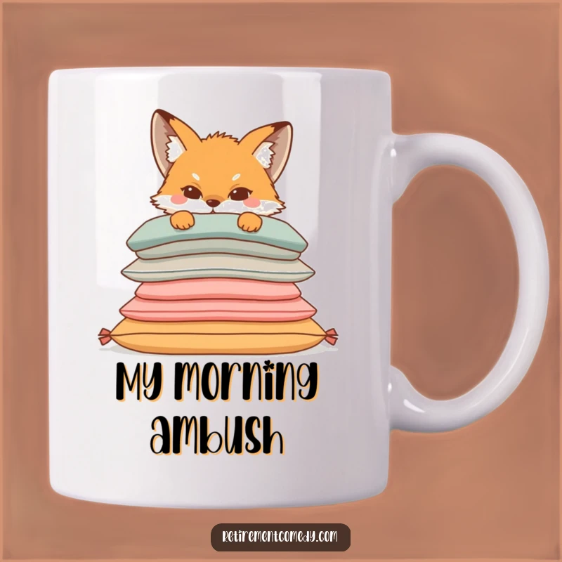 Funny Sly Fox Peeking Mug - Perfect Cozy Companion & Hilarious Gift