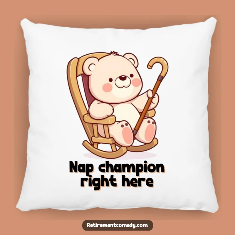 Funny Bear Rocking Chair Pillow: Cozy, Relaxed Decor for a Hilarious Touch
