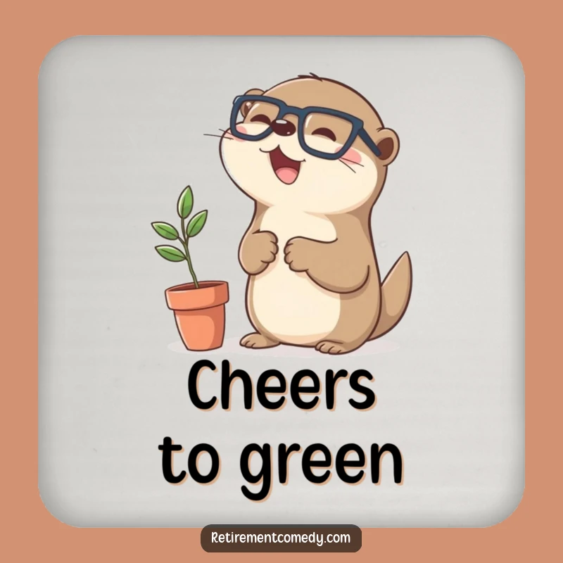 Funny Kawaii Otter Drink Coaster: Adorable Gift