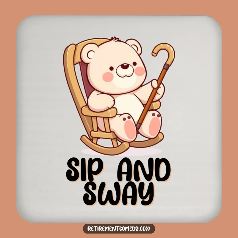 Funny Bear Rocking Chair Coasters: Protect Surfaces with Relaxed, Hilarious Style