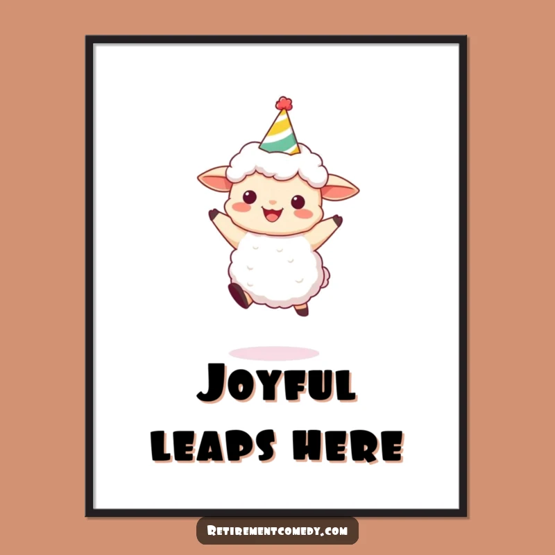 Funny Sheep Party Poster: Joyful Wall Art for a Hilarious, Festive Gift