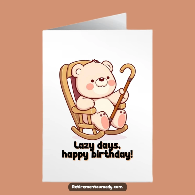 Free Printable Bear Rocking Card: Funny Birthday Downloadable Gift for Chill