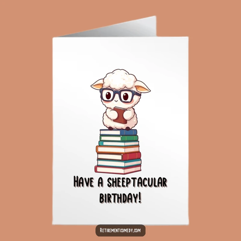 Free Printable Sheep Birthday Card: Funny Book Balance Rider Downloadable Gift