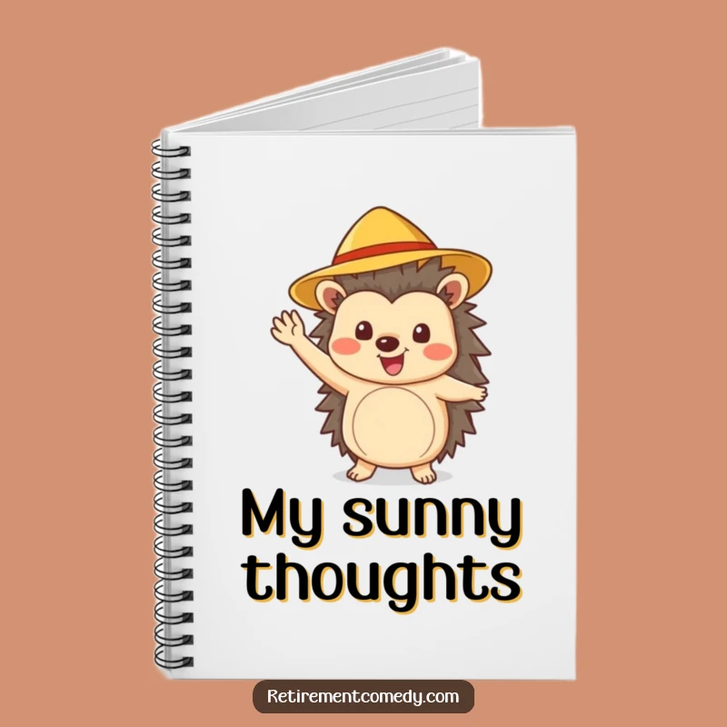 Funny Hedgehog Notebook: Jot Down Ideas with a Cheerful Wave