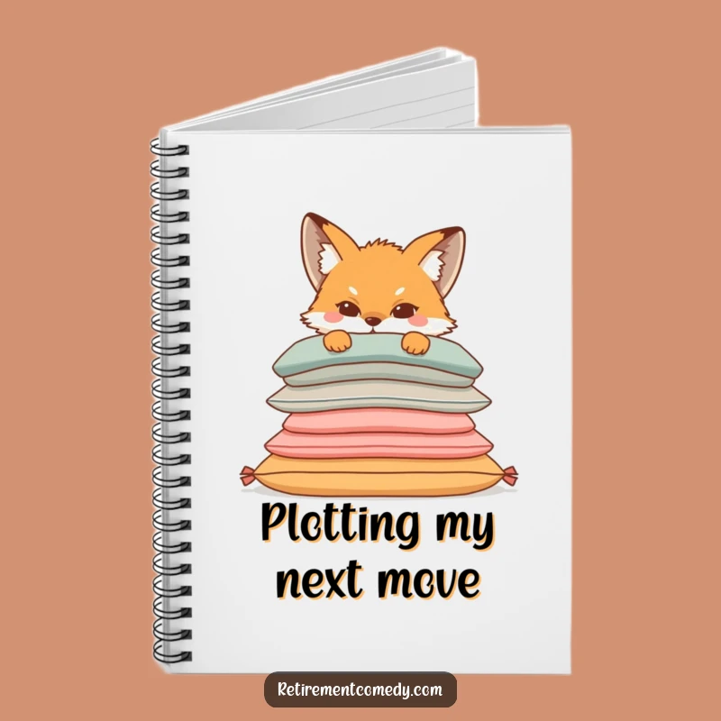 Funny Sly Fox Notebook - Hilarious Journal with Peeking Fox Cover