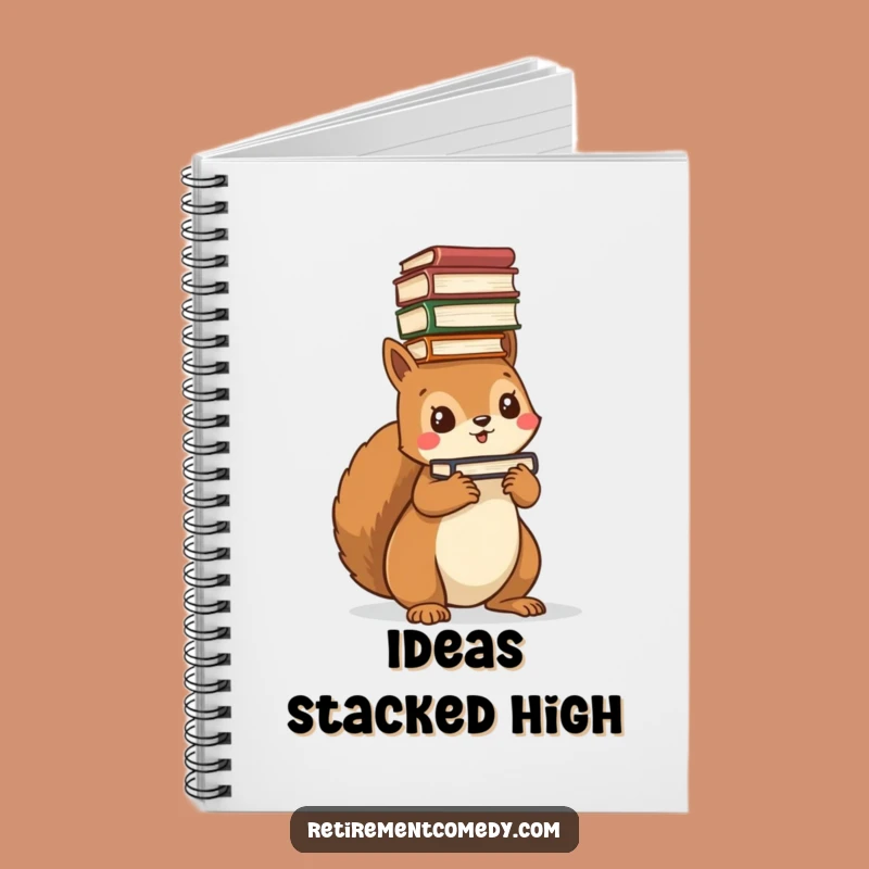 Funny Kawaii Squirrel Book Balance Notebook - Jot Down Ideas with Scholarly Humor