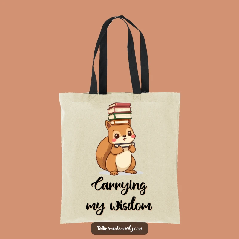 Funny Kawaii Squirrel Book Balance Tote Bag - Stylish Carry-All for Bookworms