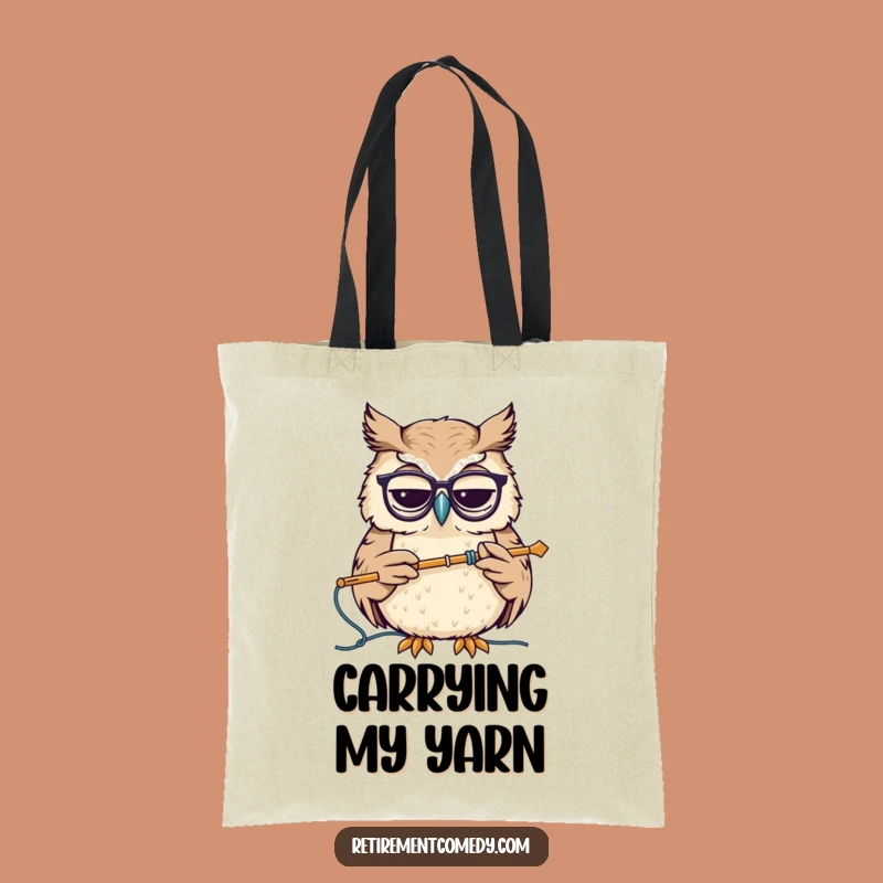 Funny Wise Owl Tote Bag - Hilarious Knitting Design, Carry Your Wisdom